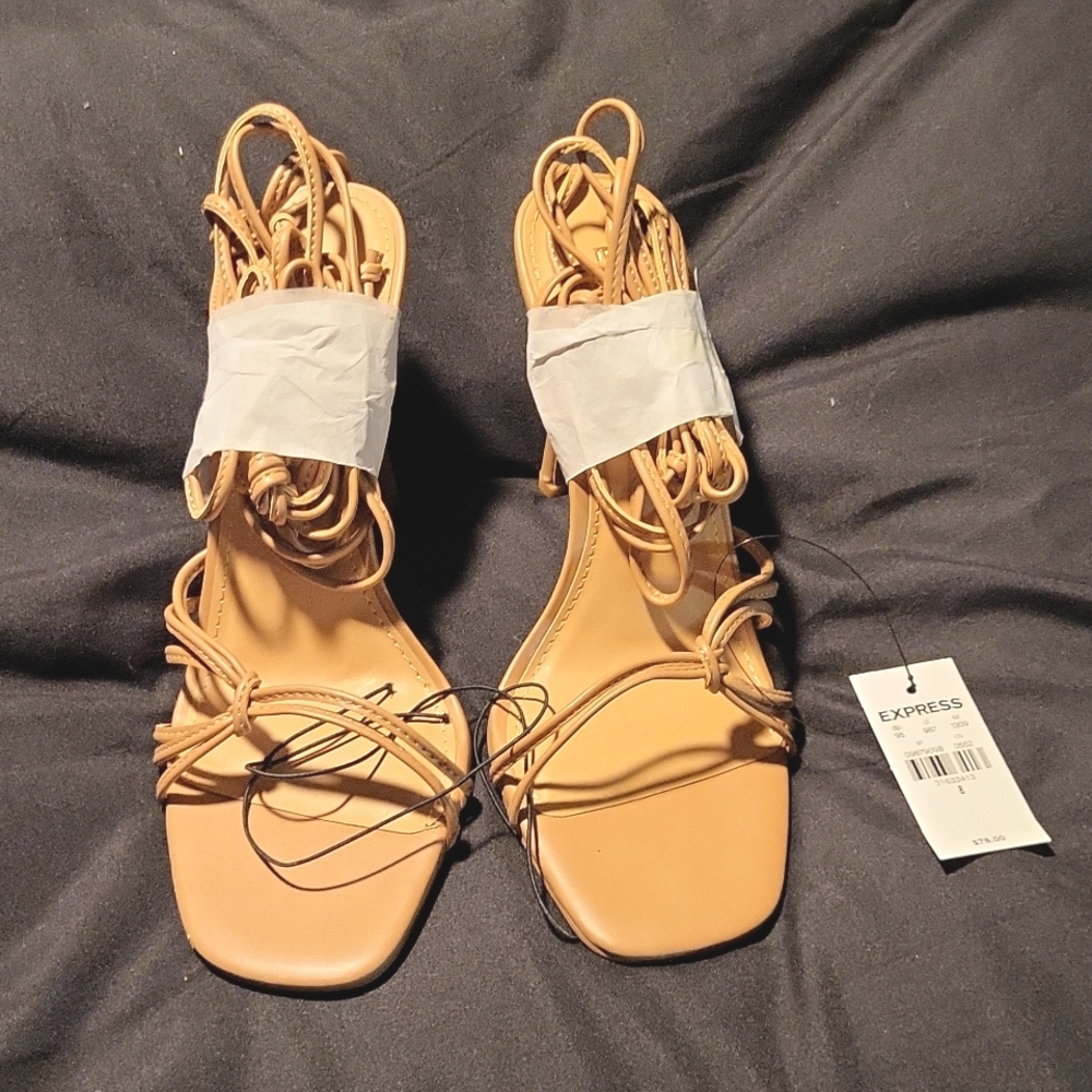 Brand new wrap/tie up up heels Size 8 NWT